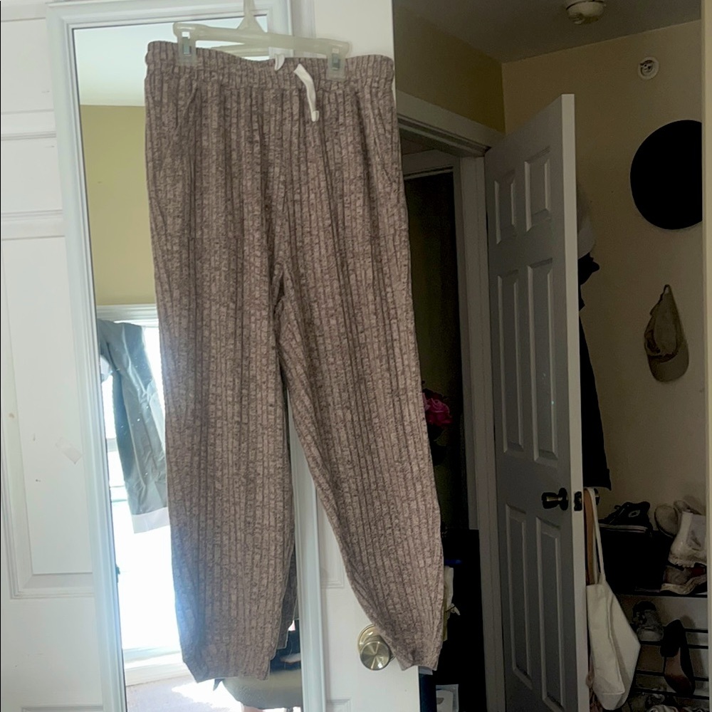 Casual Brown Patterned Joggers